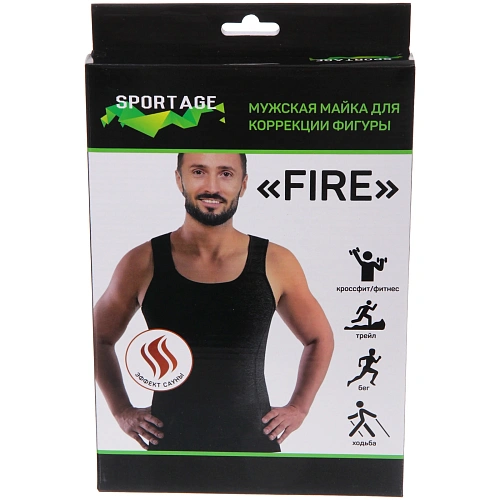 Майка для похудения Fire, размер XL, Черный_24