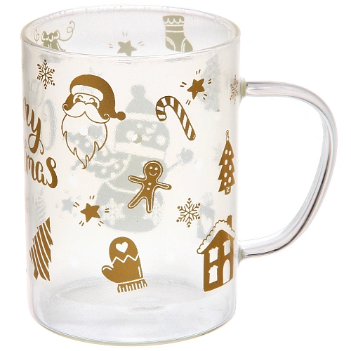 Кружка стеклянная 450мл Фантазия зимы, микс рисунков_5