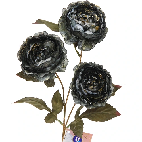 Искусственные цветы FLOWERS GLAMOUR 63см Пионы 3 цветка зеленые_3