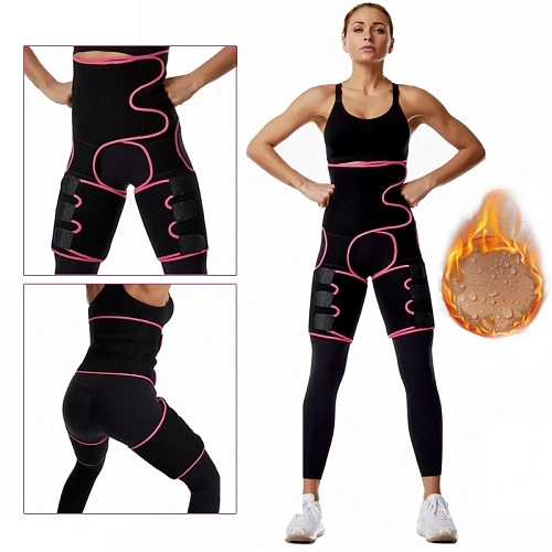 Бриджи для похудения Sport style, размер M, Черныйрозовый_3