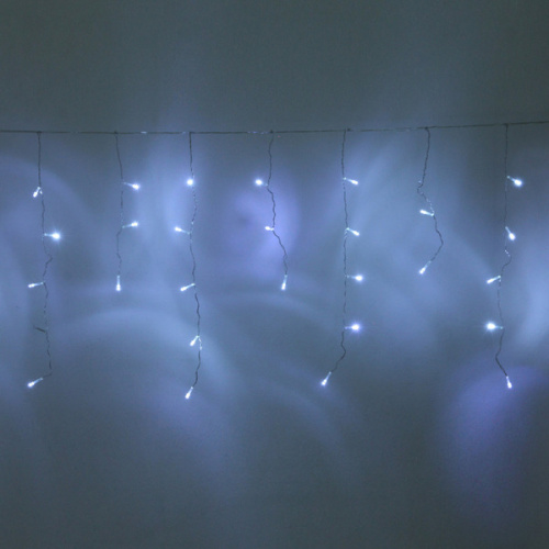 Гирлянда для дома БАХРОМА "Мерцание" ш1,5м* в30/50 см 48 ламп LED, прозрачн. провод, авторежим, IP-20, Белый