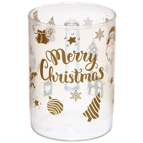 Кружка стеклянная 450мл Фантазия зимы, микс рисунков_4