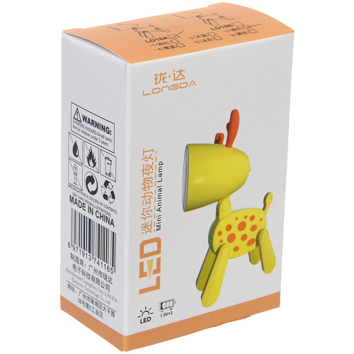 Настольная лампа Sweet - Жирафик LED 5,55,59,6 см, батарейки AG3 02W, Бежевый_9