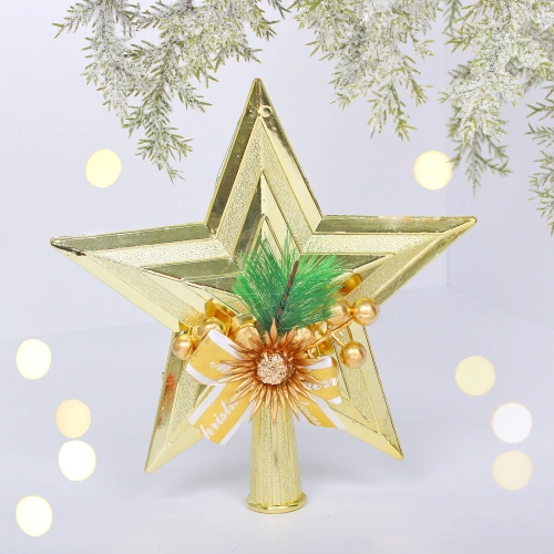 Звезда на ёлку 19*21см "Сюрприз", Золото