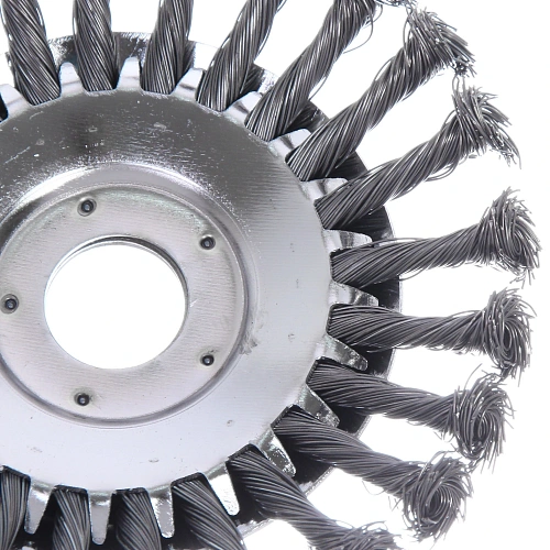 Щетка круглая для триммера из стальной проволоки диаметр 150мм, посадочное 254мм_4