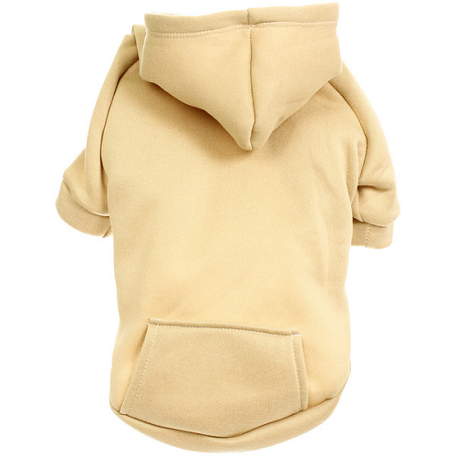 Кофта - толстовка для мелких пород собак BRO Style, цвет молочный, р M (на флисе)_9
