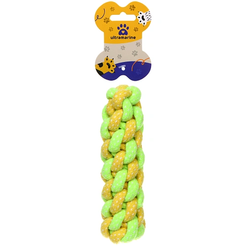 Игрушка - когтеточка для кошек и собак "Кукуруза", цвет желтый, 22см / d-3.5см