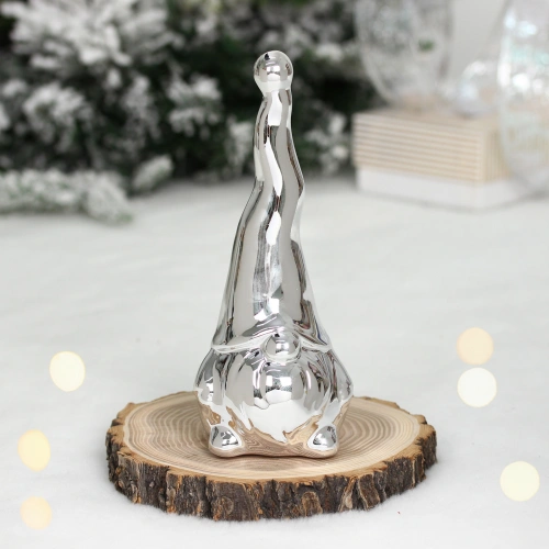 Украшение новогоднее GLOSS "Милый колпачок" 6*7*17 см, Серебро