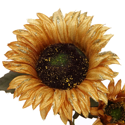 Искусственные цветы FLOWERS GLAMOUR 63см Подсолнухи 2 цветка золотые_4