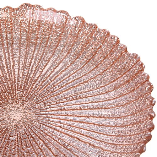 Тарелка 20см Нимфа розовое золото_3